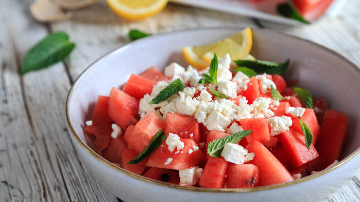 Wassermelone – Fetakäse – Salat